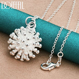 925 Silver Fireworks Coral Pendant Necklace 18-30 Inch Chain