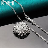 925 Silver 18-30 Inch Fireworks Coral Pendant Necklace