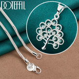 925 Silver Tree Pendant Necklace 18-30 Inch Chain