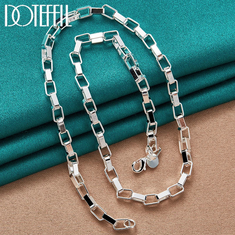 925 Sterling Silver 18 Inch Box Chain Necklace Wedding Jewelry