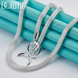 925 Silver 18" 4mm Chain Necklace for Wedding Charm Jewelry