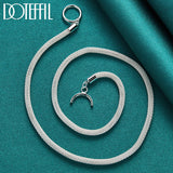 925 Silver 18" 4mm Chain Necklace for Wedding Charm Jewelry