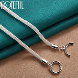 925 Silver 18" 4mm Chain Necklace for Wedding Charm Jewelry