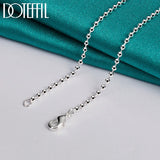 925 Sterling Silver 18" Bead Chain Necklace for Women