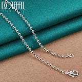 925 Sterling Silver 18" Bead Chain Necklace for Women
