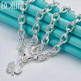 925 Silver Clover Pendant Necklace 18" Chain