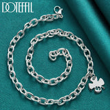925 Silver Clover Pendant Necklace 18" Chain