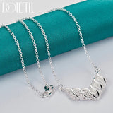 925 Silver 18 Inch Chain Pendant Necklace Wedding Party Jewelry