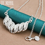 925 Silver 18 Inch Chain Pendant Necklace Wedding Party Jewelry