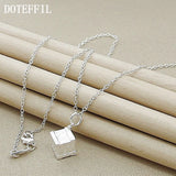 Women's 925 Sterling Silver Roman Numerals Pendant Necklace, 18 Inch