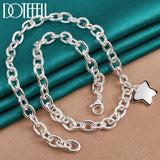 Sterling Silver Star Pendant Necklace 18 Inch Chain