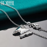 925 Sterling Silver Butterfly Pendant Necklace for Women Wedding Charm Jewelry