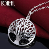 925 Silver Tree Pendant Necklace, 18 Inch, Wedding Party Jewelry