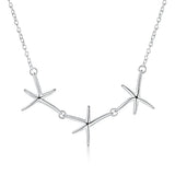 925 Silver Starfish Pendant Necklace for Women Wedding Party