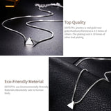 925 Silver Triangle Pendant Chain Necklace 18 Inch