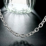 925 Silver Circle Necklace 18 Inches TO Chain