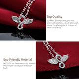 925 Silver Angel Wings Pendant Necklace Wedding Engagement Charm Jewelry