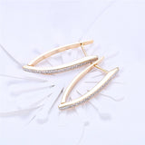 925 Silver/Gold/Rose Zircon Charm Earrings Wedding Gift