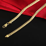 925 Silver 18k 20in Full Sideways Chain Necklace Wedding Charm Jewelry