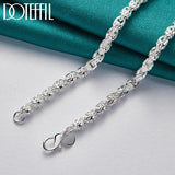 925 Sterling Silver 5mm Faucet Chain Necklace For Wedding Charm Jewelry