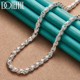 925 Sterling Silver 5mm Faucet Chain Necklace For Wedding Charm Jewelry