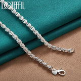 925 Sterling Silver 5mm Faucet Chain Necklace For Wedding Charm Jewelry
