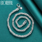 925 Silver 20" Faucet Chain Necklace Wedding Charm Jewelry