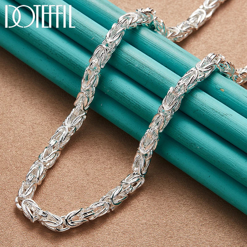 925 Silver 20" Faucet Chain Necklace Wedding Charm Jewelry