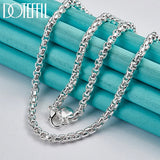 925 Silver 20in Lattice Chain Necklace Wedding Party Jewelry