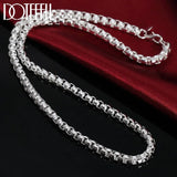 925 Silver 20in Lattice Chain Necklace Wedding Party Jewelry