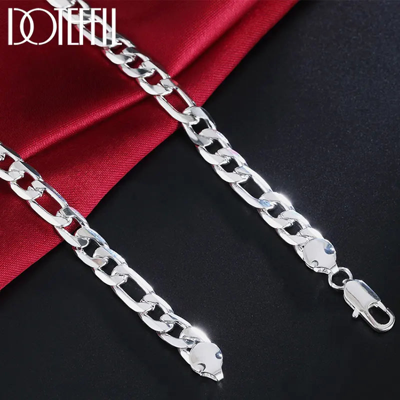 925 Silver 20" Classic Chain Necklace Wedding Party Charm Jewelry