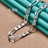 925 Silver 20 Inch 8mm Chain Necklace Wedding Party Charm Jewelry