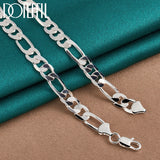 925 Silver 20 Inch 8mm Chain Necklace Wedding Party Charm Jewelry