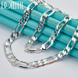 925 Silver 20 Inch 8mm Chain Necklace Wedding Party Charm Jewelry