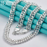 925 Silver 20in 10mm Chain Necklace Wedding Party Jewelry