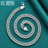 925 Silver 20" 10mm Full Side Chain Necklace for Wedding Party