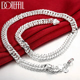 925 Silver 20in 10mm Chain Necklace Wedding Party Jewelry