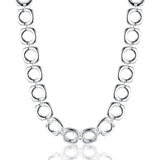925 Silver 20in Square Round Chain Necklace Wedding Jewelry