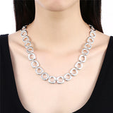 925 Silver 20in Square Round Chain Necklace Wedding Jewelry