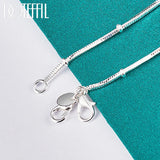 925 Silver 2mm Snake Bone Bead Chain Bracelet Wedding Engagement