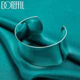925 Sterling Silver 30mm Smooth Bangle Bracelet For Woman Man