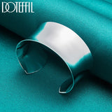 925 Sterling Silver 30mm Smooth Bangle Bracelet For Woman Man