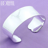 925 Sterling Silver 30mm Smooth Bangle Bracelet For Woman Man