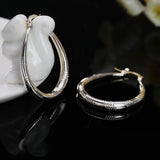 925 Silver U Circle Hoop Earrings Women Party Gift Wedding Charm Jewelry