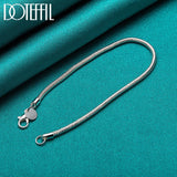 925 Silver 3mm Snake Chain Bracelet Wedding Charm Jewelry
