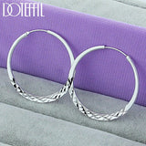 925 Silver Circle Hoop Earrings For Wedding