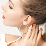 925 Silver Circle Hoop Earrings For Wedding