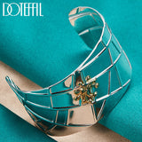 925 Silver 40mm Spider Bangle Bracelet Wedding Engagement Charm Party Jewelry