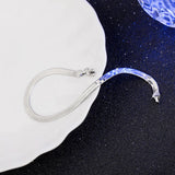 925 Silver 4MM Snake Chain Bracelet Charm Gift Wedding Jewelry
