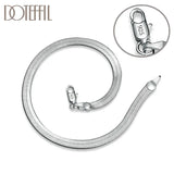 925 Silver 4MM Snake Chain Bracelet Charm Gift Wedding Jewelry